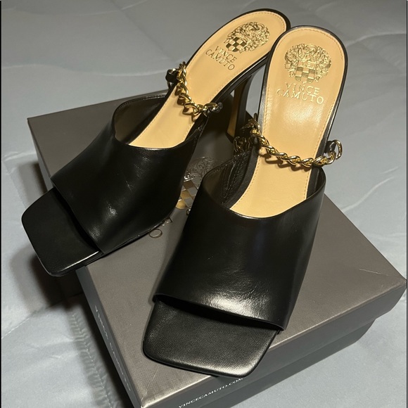 Vince Camuto | Shoes | New Vince Camuto Baminie Chainembellished  Mulesandalsz 1 | Poshmark